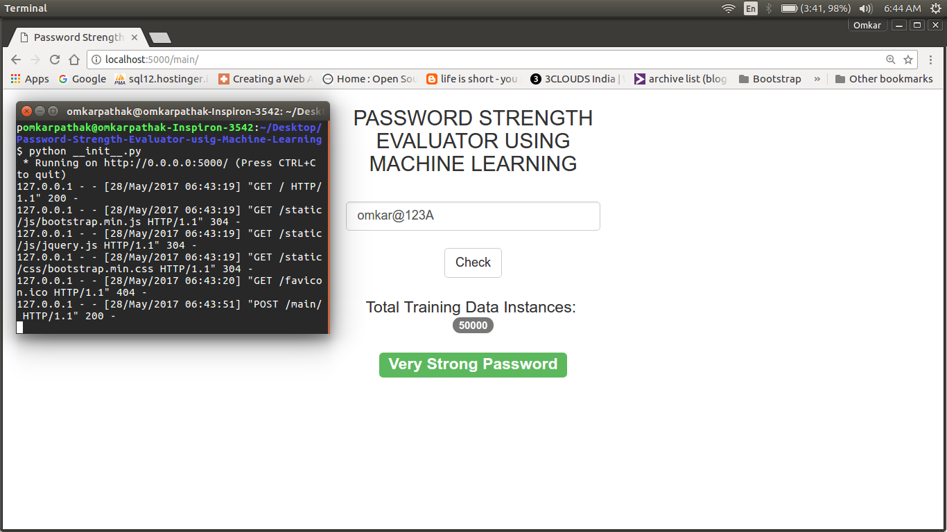 Working of Password Strength Evaluator